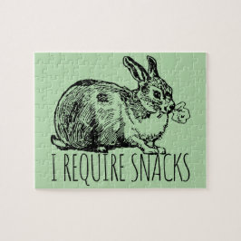 I Require Snacks Cute Bunny Rabbit Legpuzzel