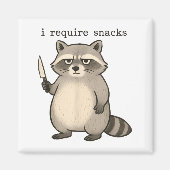 I Require Snacks Funny Mpy Raccoon Trash Meme Snac Magneet (Voorkant)