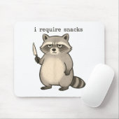 I Require Snacks Funny Mpy Raccoon Trash Meme Snac Muismat (Met muis)