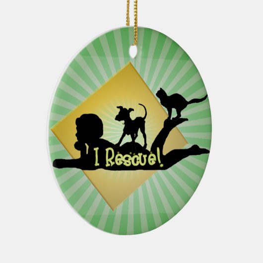 i RESCUE SILHOUETTE Keramisch Ornament (Rechts)
