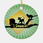 i RESCUE SILHOUETTE Keramisch Ornament (Voorkant)