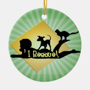 i RESCUE SILHOUETTE Keramisch Ornament