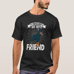 I Rescued My Best Friend Dog Adoption Saving Anima T-shirt