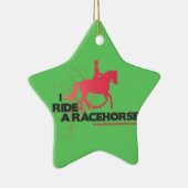 I Ride a Racehorse Tree Ornaments Keramisch Ornament (Rechts)