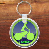 I Ride Cycling Sleutelhanger (Voorkant)