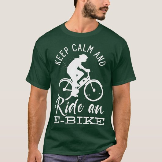 I Ride EBike Electric Bicycle Rider Cyclist T-shirt (Voorkant)