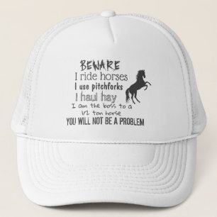 I Ride Horses Trucker Hat Trucker Pet