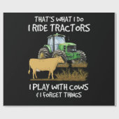 I Ride Tractors I Play With Cows I Forget Things Cadeaupapier (Vlak)