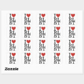 I ❤️ RLST Religieuze Studies voor Studenten / Facu Vierkante Sticker (Vel)