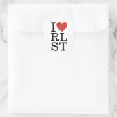 I ❤️ RLST Religieuze Studies voor Studenten / Facu Vierkante Sticker (Tas)