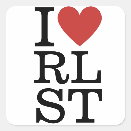 I ❤️ RLST Religieuze Studies voor Studenten / Facu Vierkante Sticker (Voorkant)