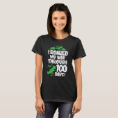 I Roared My Way Through 100 Days Of School Dinosau T-shirt (Voorkant volledig)