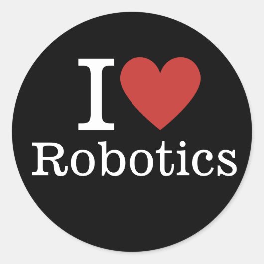 I ❤️ Robotica voor studenten / Faculteit CUSTOM Ronde Sticker (Voorkant)