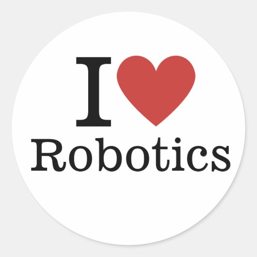 I ❤️ Robotica voor studenten / Faculteit CUSTOM Ronde Sticker (Voorkant)