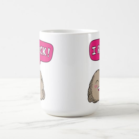 I Rock Cute Rock Humor Mok (Center)