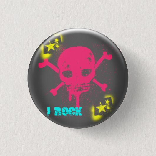 I Rock Ronde Button 3,2 Cm (Voorkant)