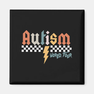 I Rock The Spectrum Autism World Tour Autism Aware Magneet