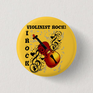 I Rock! - Violinist Rock _ Ronde Button 3,2 Cm