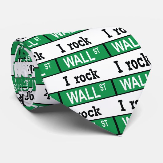 I rock WALL STREET - Stropdas (Opgerold)