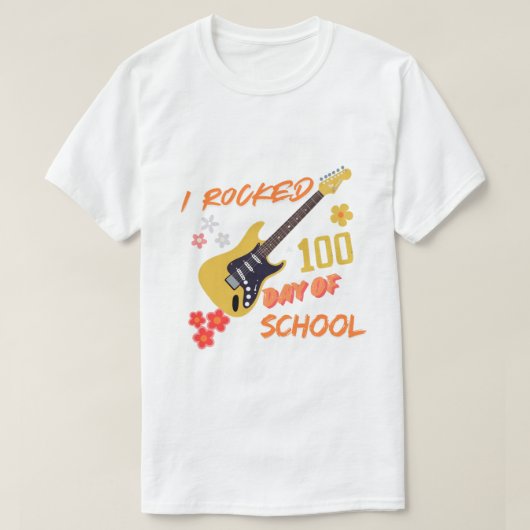I rocked 100 days of school tee, school time shirt (Design voorkant)