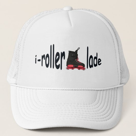 i-rollerblade Mannen White Trucker Hat Trucker Pet (Voorkant)