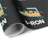 I-ron Funny Running Iron Pun Dark BG Cadeaupapier (Rol Hoek)