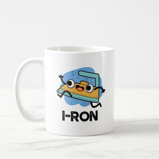 I-ron Funny Running Iron Pun Koffiemok (Links)