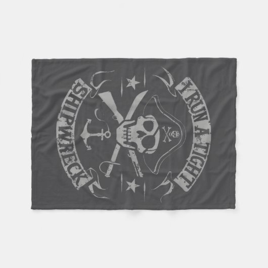 I Run A Tight Shipwreck Funny Rate Quote (on Back) Fleece Deken (Voorkant (Horizontaal))