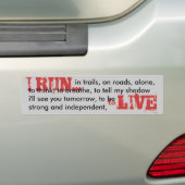 I RUN bumper Bumpersticker (Op auto)