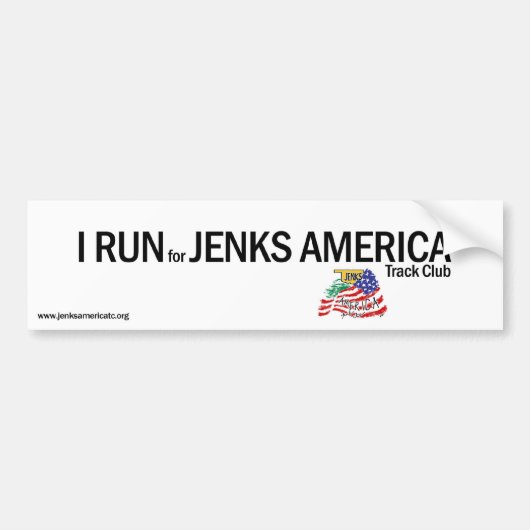 I RUN Bumpersticker (Voorkant)