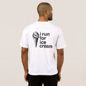 I run for Ice Cream Mannen Performance Shirt (Achterkant volledig)