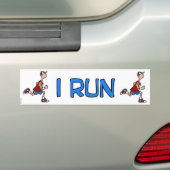 i run man bumpersticker (Op auto)