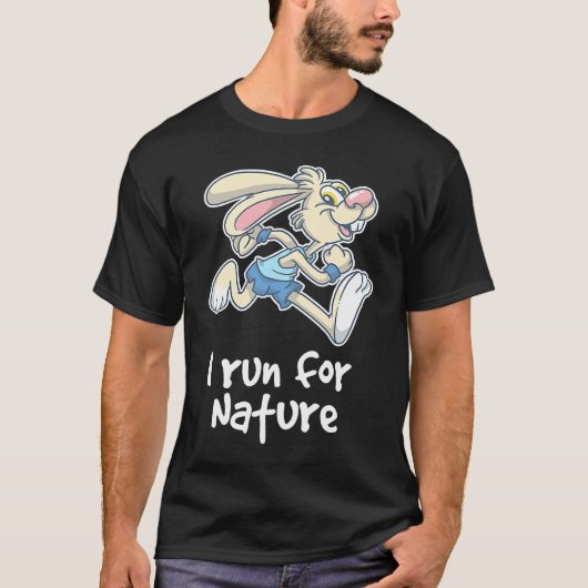 I Run Nature Cute Bunny Running Rabbit Animal Kids T-shirt (Voorkant)