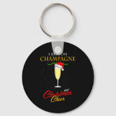 I Run On Champagne And Christmas Cheer Sparkling W Sleutelhanger (Voorkant)
