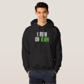 I Run On KWH, E Car Electric Powered EV Car, Elec Hoodie (Voorkant volledig)