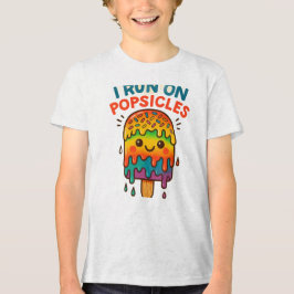 I Run On Popsicles – Kleurrijk Zomer T-Shirt voor