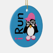 i Run Penguin Keramisch Ornament (Rechts)