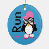 i Run Penguin Keramisch Ornament (Links)