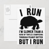 I run (schildpadden) briefkaart (Voorkant / Achterkant)