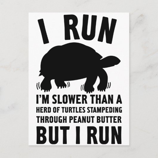 I run (schildpadden) briefkaart (Voorkant)