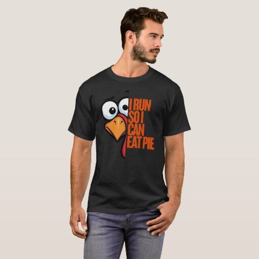 I Run So I Can Eat Pie Turkey Trot Runner t-shirt (Voorkant volledig)