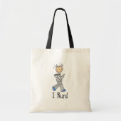 I Run Stick Figuur Bag Tote Bag (Voorkant)