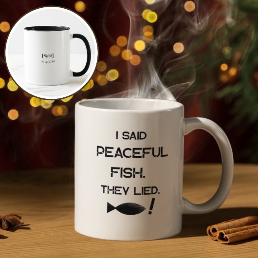 I Said Peaceful Fish They Lied - Minimalist Funny Mok