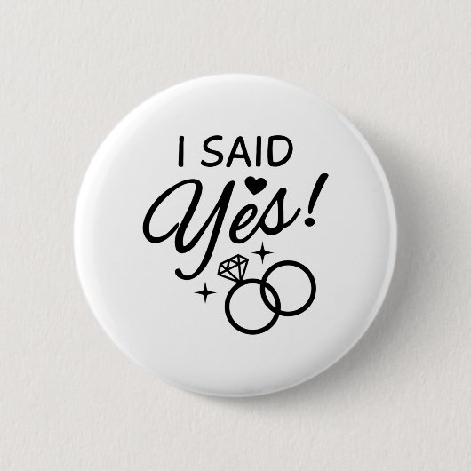 I Said Yes Ronde Button 5,7 Cm (Voorkant)