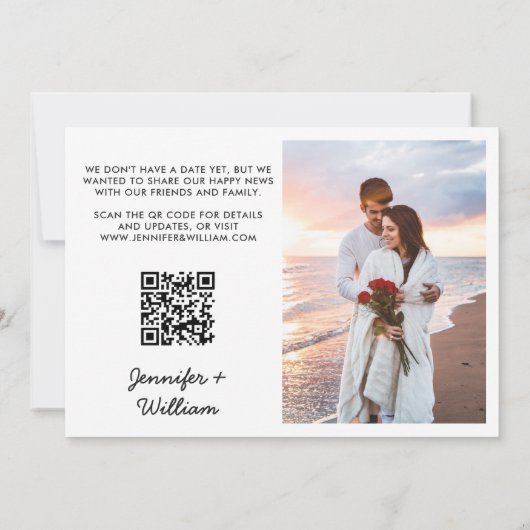 I said yes undertaking QR Code 2 foto Save The Date (Achterkant)