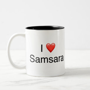 I ❤️ samsara tweekleurige koffiemok