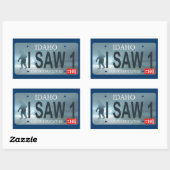 "I Saw 1" Sasquatch License Bord Rechthoekige Sticker (Vel)