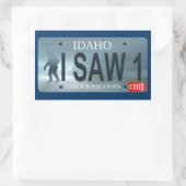 "I Saw 1" Sasquatch License Bord Rechthoekige Sticker (Tas)
