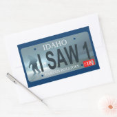 "I Saw 1" Sasquatch License Bord Rechthoekige Sticker (Envelop)