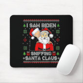 I Saw Biden Sniffing Santa Claus Ugly Christmas  Muismat (Met muis)